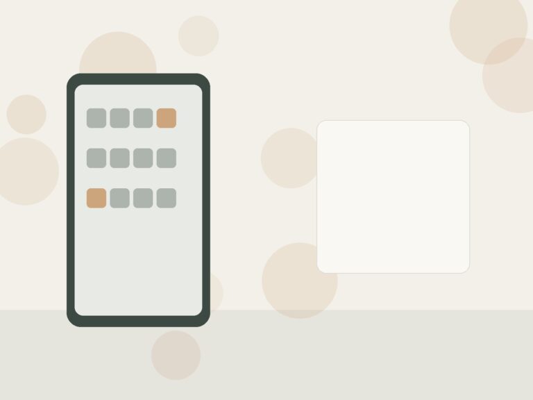 Smartphone parked away from an everyday activity to reduce automatic checking