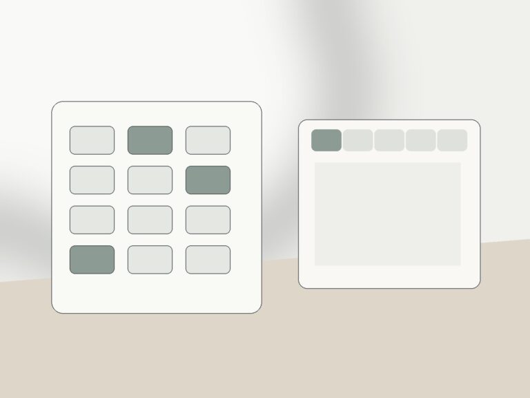 Browser window with a small active tab set and saved links moved into a separate list