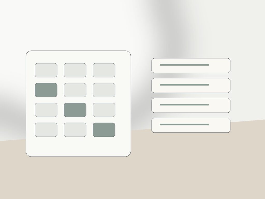 Email inbox cards moving into archive and delete trays on a clean desk