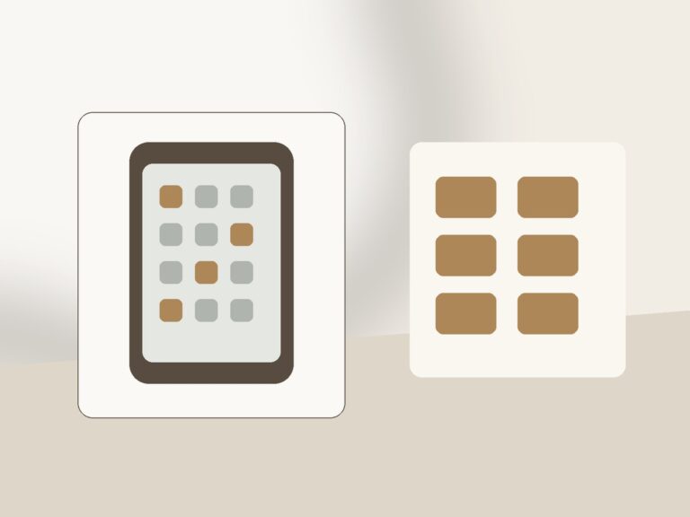 Phone with generic shopping tiles being set aside for another leisure activity