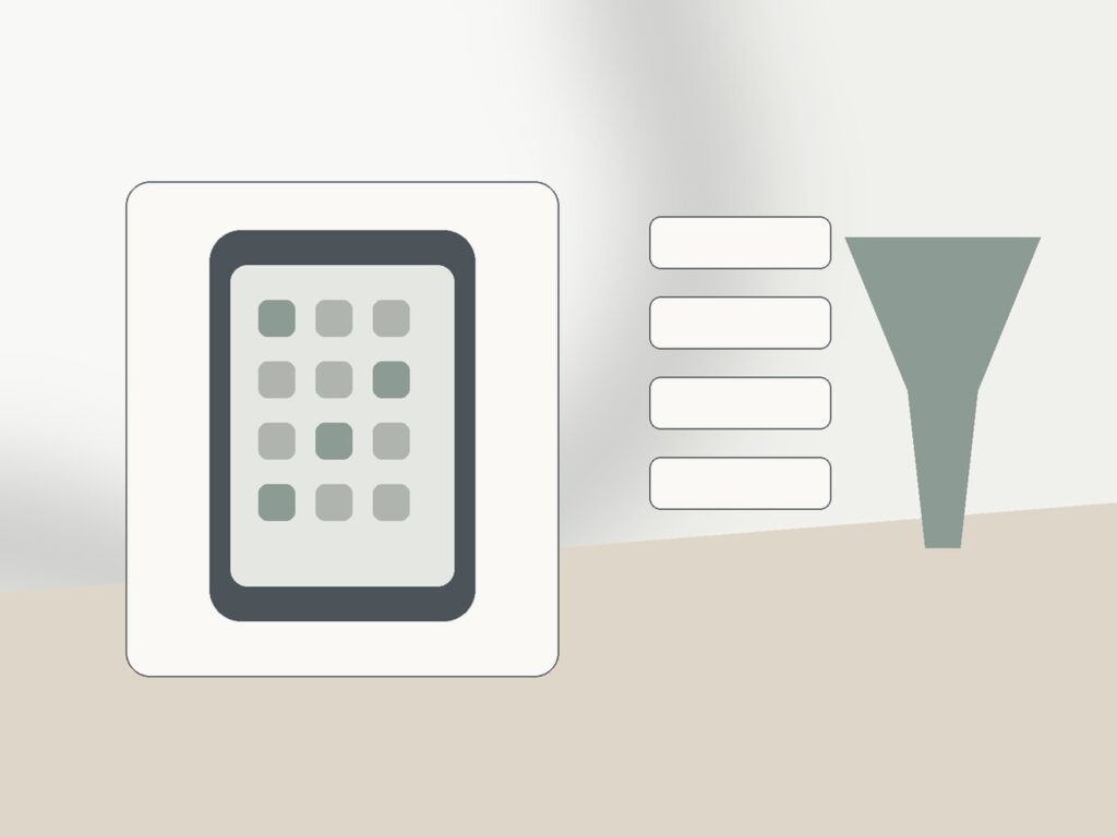 Email messages being sorted into separate inbox trays by a simple filtering system